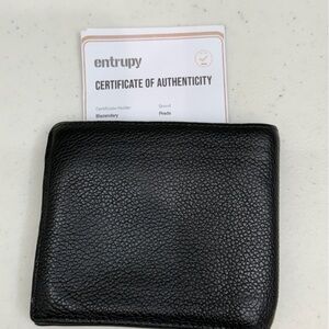 Prada Mens Bifold Leather Wallet Black Designer Saffiano